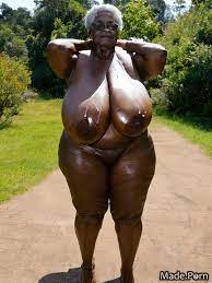Porn image of 90 nude bbw ssbbw african american woman oiled body created  by AI