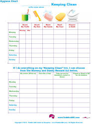 free printable toddler hygiene chart for toddlers and