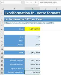 An excel date formula to log today's date, and a keyboard shortcut to add the current time. Comment Utiliser Les Formules Date Jour Mois Et Annee Pour De Composer Une Date Sur Excel Excel Formation