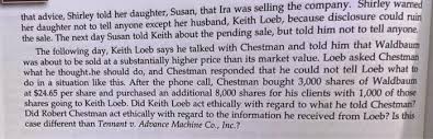 3. Keith Loeb and his wife own stock in Waldbaum,