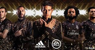 Real madrid saved their skin in the laliga santander title race by earning a point late on at the. Real Madrid Lanciert Exklusives Schwarz Goldenes Viertes Trikot Ea Sports X Adidas Fifa20 Tribuna Com