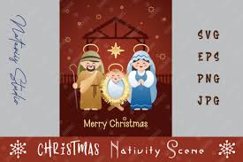 Merry Christmas Holy Family Graphic By Natariis Studio Creative Fabrica