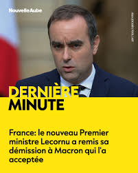Le Premier ministre Sébastien Lecornu a remis, ce lundi, sa démission à  Emmanuel Macron, qui l'a acceptée, a annoncé l'Elysée dans un communiqué.