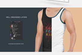 Download Men S Tank Top Mockup Set In Apparel Mockups On Yellow Images Creative Store