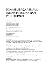 Jumlahnya 99 nama dan semuanya memiliki makna mendalam. Doc Doa Membaca Asmaul Husna Pembuka Dan Penutupnya Terune Pacu Academia Edu