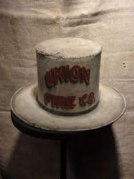 Union Fire Company Stovepipe Hat Fire Helmet Antique Hats Firefighter Art