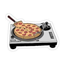 Pizza Record Sticker Cool Stickers Tumblr Stickers Food Stickers