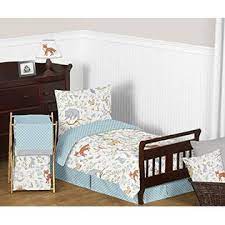 With an exquisite range of designs available, we have the perfect bedding to match your child's personality. Sweet Jojo Designs Blue Grey And White Woodland Deer Fox Bear Animal Toile Boy Or Girl 5 Piece Toddler Kids Childrens B