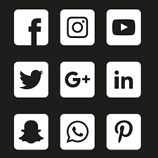 Black And White Png Icon Social Media Icons Set Social Icons Media Icons Social Png And Vector With Transparent Background For Free Download Social Media Icons Icon Set Media Icon