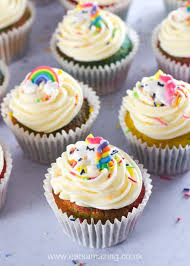 A cake decorating party makes a super fun kids cooking activity. Easy Rainbow Cupcakes Recipe Eats Amazing