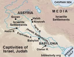 Map of the tribal division of land. Captivities Of Israel And Judah Map