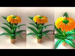 Home Decoration Paper Flower Diy Paper Flower Tree Handmade Paper Flower Youtube Paper Flowers Diy Paper Flowers Paper Flowers Craft