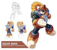 Megaman 11 Gear Man Mega Man Art Heroes United Mega Man
