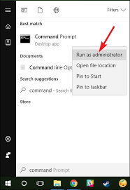 Make it via the context menu. How To Open The Command Prompt As Administrator In Windows 8 Or 10