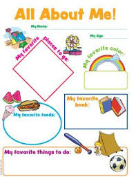 All About Me Chart Art Therapy Sunday School Activities