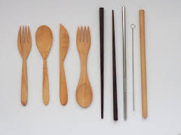 Wooden Cutlery Individual Pieces Fork Spoons Knife Etsy Stainless Steel Straws Plastic Free Living Plastic Cutlery
