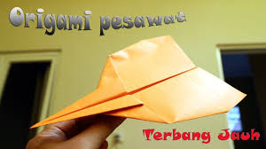 Cara Membuat Origami Pesawat Jet Fighter Terbang Jauh Youtube