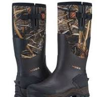 Men's Adjustable Calf Rubber Hunting Boots - Black / M6