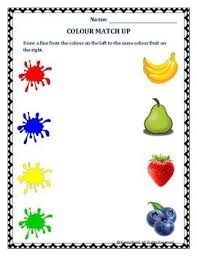 Match The Colour To The Same Colour Fruit Color Matching Color Match