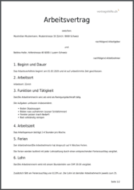 In der praxis kann es durchaus vorkommen, dass es ein paar tage dauert, bis der arbeitgeber einen arbeitsvertrag ausgefertigt hat. Einfacher Arbeitsvertrag Schweiz Auf Monatslohn Kostenlos