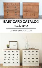 For a history of card catalogs click here. Diy Card Catalog Dresser Makeover Diy Furniture Redo Furniture Furniture Diy