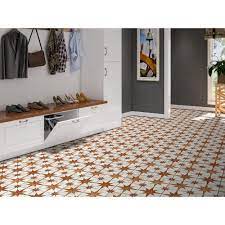 Maybe you would like to learn more about one of these? Scintilla Paprika Orange Star Pattern 45cm X 45cm Wall Floor Tile