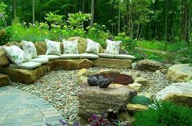 Outdoor Furniture Of Rock Stones Home Outdoors Garden Rock Decorate Patio Furniture Entertaining Backyard Fire Outdoor Fire Fire Pit Backyard