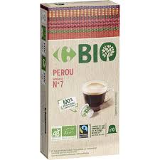Nespresso capsules originalline,ispirazione best seller variety pack, medium & dark roast espresso coffee, 50 count espresso coffee pods, brews 1.35oz. Cafe Capsules Perou Carrefour Bio La Boite De 10 Capsules 52g A Prix Carrefour
