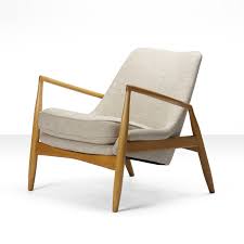 Awesome lounge chair in 100% original condition. Ib Kofod Larsen Seal Lounge Chair In Light Linen Blend Fabric Sweden 1950s 81693