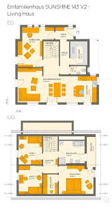 Grundriss Einfamilienhaus Mit Satteldach 5 Zimmer 140 Qm Erdgeschoss Obergeschoss Windfang Separates Arb Grundriss Stadtvilla Einfamilienhaus Stadtvilla