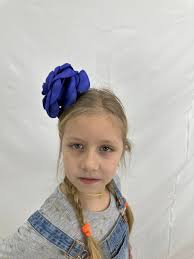 Fiocco sulla testa, fiore sulla testa, rosa fatta a mano, rosa, bellissimo  fiore