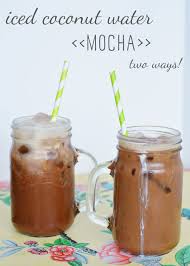 Fill a pitcher with ice, and set aside. Recipe Iced Coconut Water Mocha Two Ways Wholeheartedly Laura