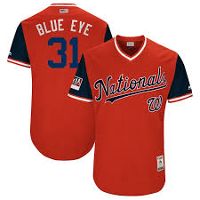 Max Scherzer Blue Eye Washington Nationals Majestic 2018 Players Weekend Authentic Jersey Red Nav Washington Nationals Basketball Uniforms Design National