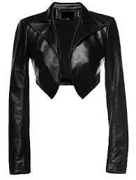 Womens 100 Genuine Lambskin Leather Crop Moto Bolero Shrug Biker Jackets Slim 1 Ebay In 2021 Leather Jackets Women Cropped Leather Jacket Celebrities Leather Jacket