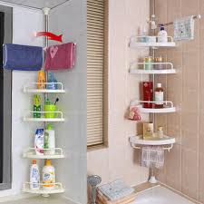 This shower organizer comes with spacious shelves that will help you keep everything you. 4layer Shower Caddy Shelf Corner Storage Rack Bath Organizer Tension Pole Holder Bath Caddies Storage Home Garden