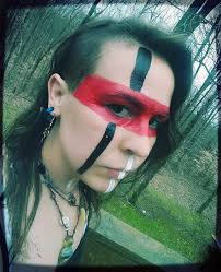 War Paint Wednesdays* Sister Caitlin in her Choctaw tribe's colors.