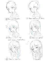 Next, you can add line of hair roots. How To Draw Anime Hair And Side Face Flip Book Pages 1 4 Pubhtml5