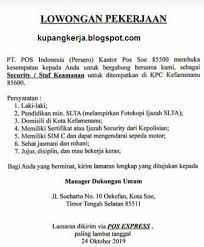 Search for point of sale pos with us. Lowongan Kerja Pt Pos Indonesia Cabang Soe Lowongan Kerja Kupang