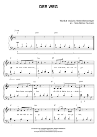 Analysiere und interpretieren sie den songtext „lache wenn es nicht zum weinen recht von herbert grönemeyer? Herbert Groenemeyer Der Weg Sheet Music Notes Chords Score Download Printable Pdf Sheet Music Notes Sheet Music Music Notes