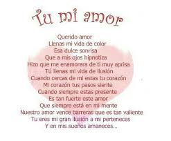 Tu Mi Amor Love Poem For Her Spanish Love Poems Love Quotes For Her