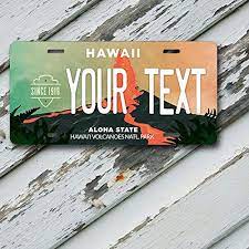 Available at dmv locations throughout hawaiʻi. Amazon Com License Plate Hawaii Wave 2 Volcanoes National Park Customizable 6 X 12 Aluminum Vanity License Plate Handmade