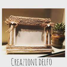 Cornice Particolare Creata Dalla Combinazione Di Materiali In Corda E Legno Non Solo Per Decorare La Vostra Casa Al M Cornici Decorazioni Fotografia