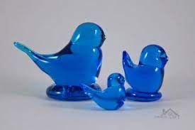 Glass figurines miniature figurines collectible figurines biscuit flower holder animal statues good morning flowers bird sculpture porcelain ceramics. Terra Studios The Original Bluebird Of Happiness Glass Figurine New Gift Boxed Glass Figurines Blue Bird Blue Glass