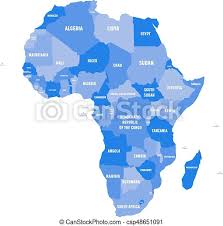 Add the title you want for the map's legend and choose a label for each color group. Political Map Of Africa In Four Shades Of Green With White Country Name Labels On White Background Vector Illustration Canstock