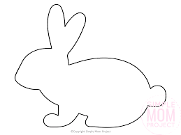 Beginning at the bottom of the bunny shape where the straight line is, cut out the silhouette shape from the cardstock. Free Printable Bunny Rabbit Templates Easter Bunny Template Easter Printables Free Bunny Templates