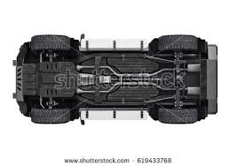 Suv Car Transport 4wd Suspension Bottom View 3d Rendering Transportation Stock Illustration 4wd