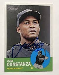 Jose Constanza SIGNED AUTOGRAPH 2012 Topps Heritage Card Atlanta Braves