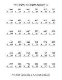 The Multiplying Three Digit By Two Digit 36 Per Page A Math Worksheet From The Multiplication Wor Multiplication Worksheets Multiplication Math Worksheets