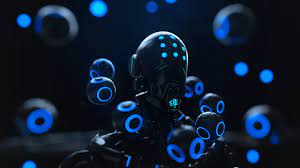 ❤ get the best robot wallpaper on wallpaperset. Blue And Black Robot Wallpaper Rakan Khamash Zenyatta Overwatch Ornamented Machine Hd Wallpaper Wallpaper Flare