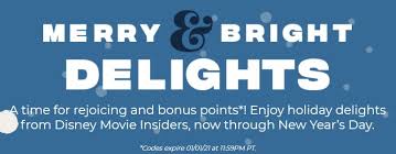 For a limited time, hop on over to disney movie insiders and enter the promo codes avengersassemble and sweets to score 40 plus, you can snag an additional 5 points each for the following codes: Disney Promotions Earn Free Points Every Day Through January 1st Etc